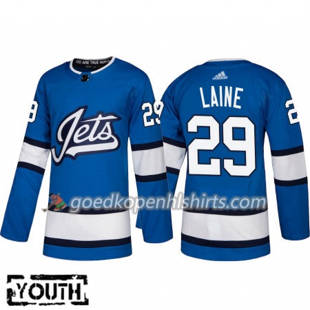 Winnipeg Jets Patrik Laine 29 Adidas 2018-2019 Alternate Authentic Shirt - Kinderen